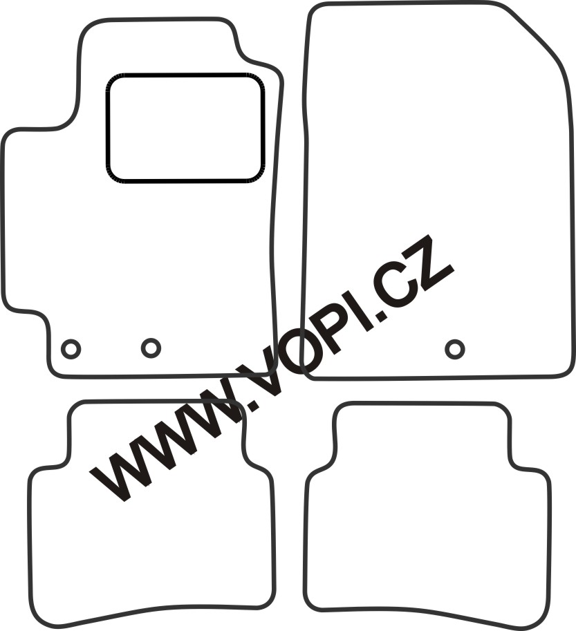 Autokoberce Kia Rio 4 HB/sedan 2017 - Carfit (2366)